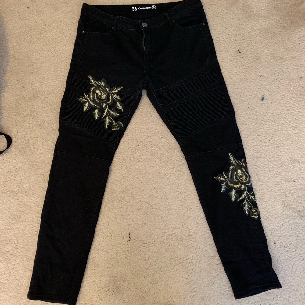 Crysp denim slim straight jeans